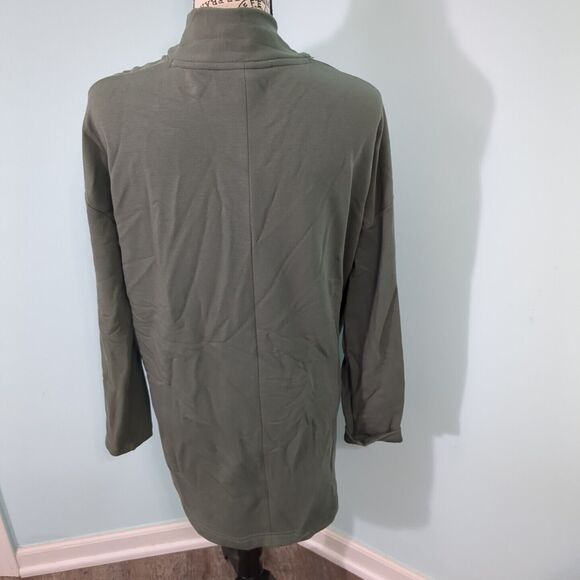 FREE FLY Women's xl extra large Thermal Fleece Open Cardigan - Olive - Picture 2 of 5